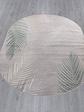 Овальный ковер зеленый LIMAN F167 GRAY-D.GREEN Овал