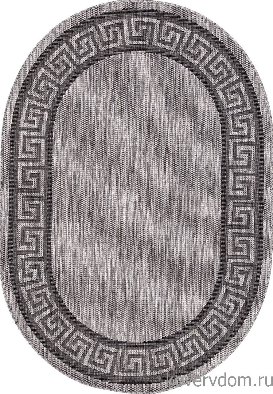 Ковер циновка VEGAS S002 GRAY-BLACK Овал Ковер циновка VEGAS S002 GRAY-BLACK Овал