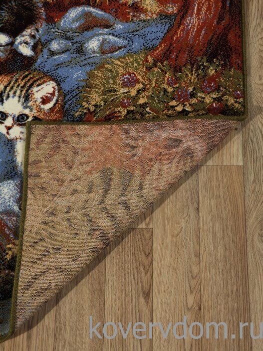 Шерстяной пейзажный ковер Hunnu 6S860 82 котята