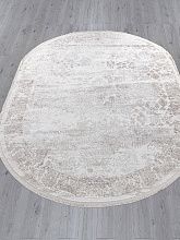 Пушистый круглый ковер EFSAN L252A CREAM SHRINK / VIZON FDY Овал