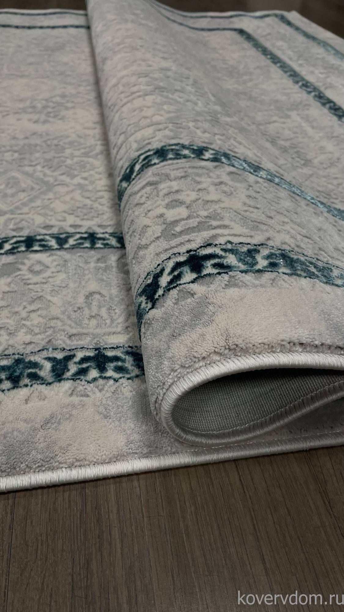 Ковер AMELI 9255A S.L.GREY / P.TURQUOISE