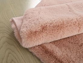 Ковер из Китая из искусственного меха RABBIT PREMIUM MS1000 PINK Круг