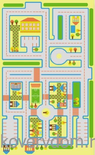 Детский ковер с дорогами  KINDER 51080