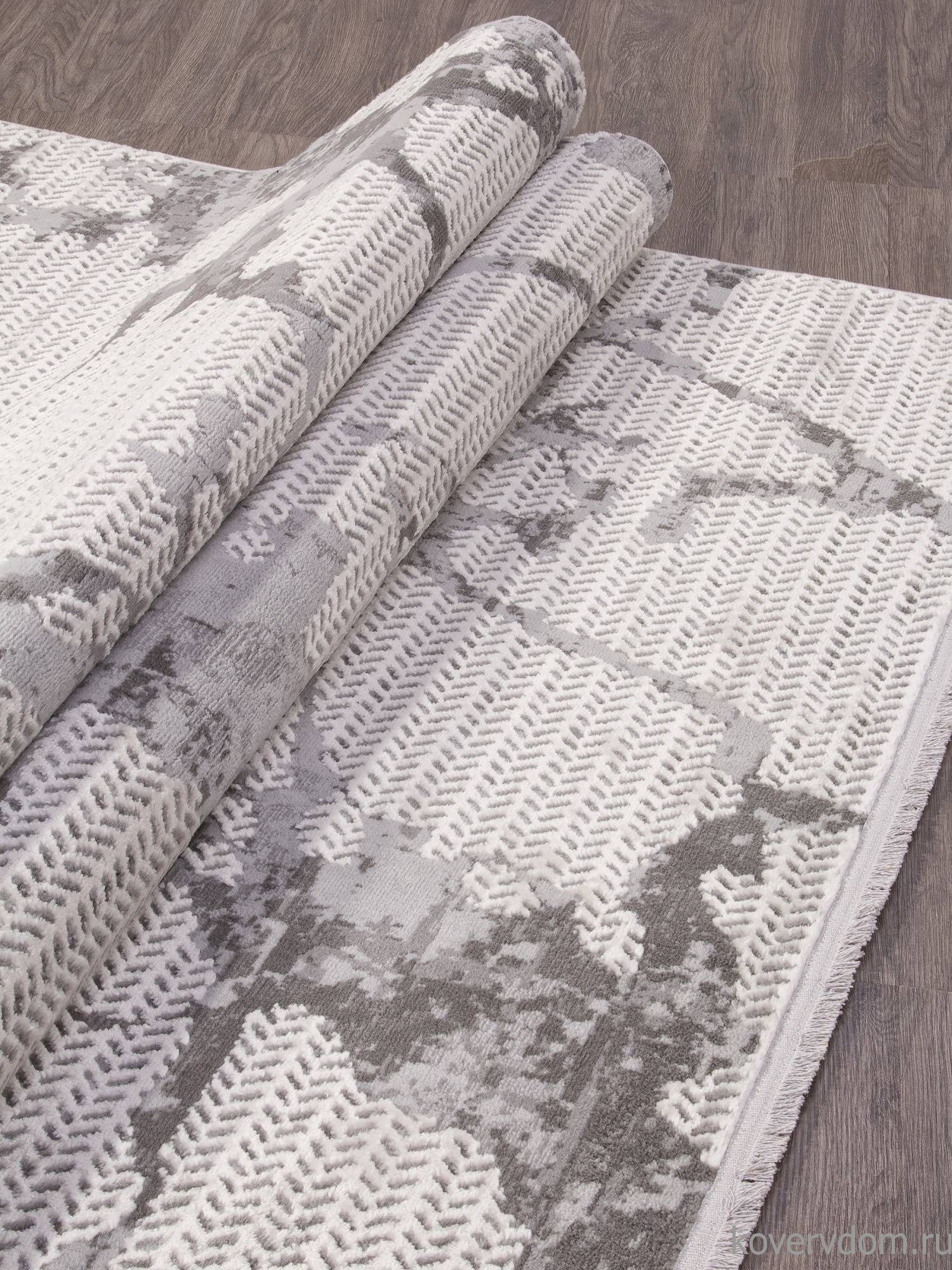 Ковер ALANYA 22565A WHITE / GREY SHR Ковер ALANYA 22565A WHITE / GREY SHR