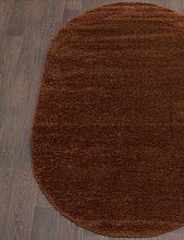 Ковер Шегги коричневый COMFORT SHAGGY 2 S600 BROWN Овал