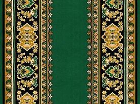 Овальный ковровая дорожка Кремлевская 961 зеленая