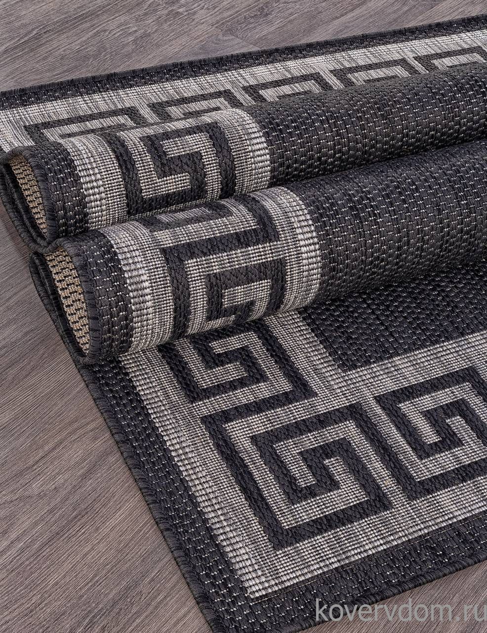 Ковер циновка VEGAS S002 BLACK-GRAY Ковер циновка VEGAS S002 BLACK-GRAY