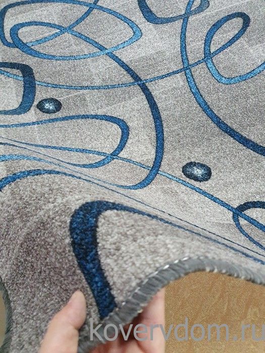 Ковер-палас  АБСТРАКЦИЯ 980-47 серо-синий 