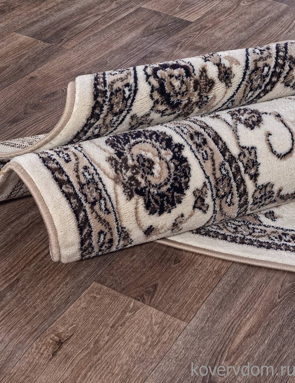 Ковер VALENCIA DELUXE-A D251 CREAM-BROWN Круг Ковер VALENCIA DELUXE-A D251 CREAM-BROWN Круг
