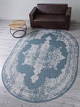 Ковер безворсовый KAIR-A S129 BLUE Овал