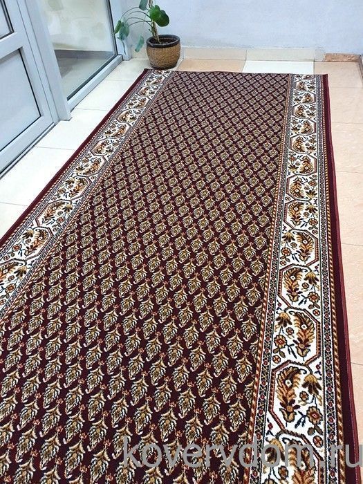 Ковровая дорожка красно-бордовая меланж 40032-04 Ковровая дорожка красно-бордовая меланж 40032-04