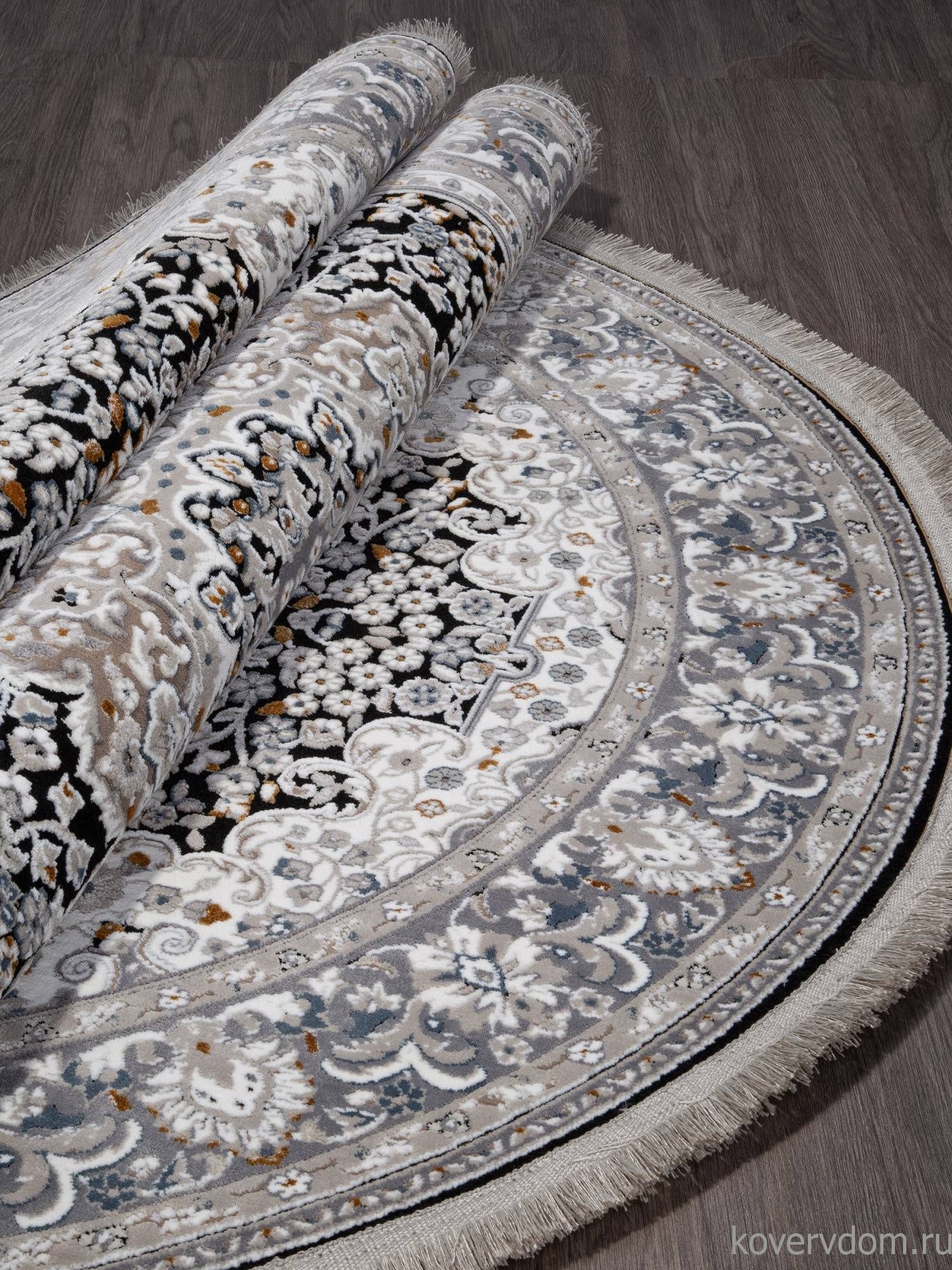 Ковер CASABLANKA 9734A BLACK / BLACK Овал