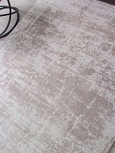 Пушистый круглый ковер NENSI GL012A BROWN / BROWN